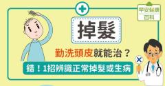 掉髮：勤洗頭皮就能治？錯！1招辨識正常掉髮或生病