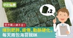 揮別肥胖、疲倦​、動脈硬化​，每天兩包海苔就OK