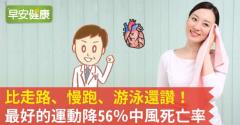 比走路、慢跑、游泳還讚！最好的運動降56％中風死亡率