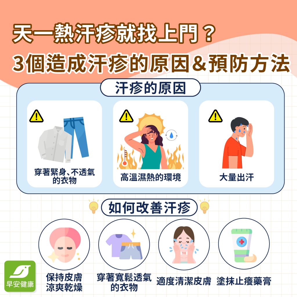 汗疹（痱子）怎麼辦？會自己好嗎？多久會好？專家不藏私：從症狀、原因和如何消除說起