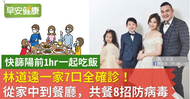林道遠「快篩陽前一起吃飯」全家人確診！從家中到餐廳，共餐8招防病毒