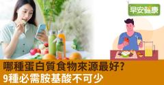 哪種蛋白質食物來源最好？９種必需胺基酸不可少！